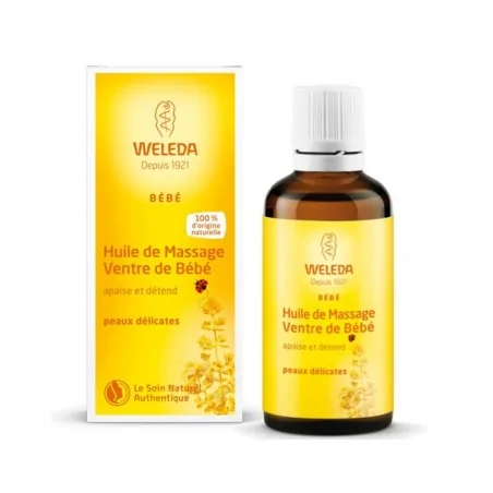 weleda huile de massage ventre de bebe bio 50ml