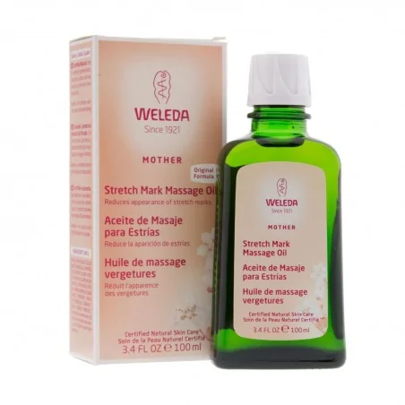 weleda huile de massage vergetures bio 100ml flacon pompe