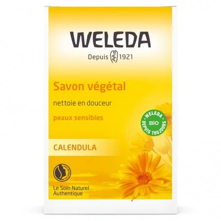 weleda savon vegetal au calendula bio 100g